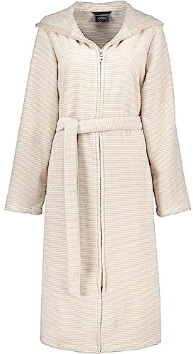 Cawö Home Bademäntel Damen Kapuze Two-Tone 6432 natur - 33 S