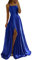 xxxiticat Damen Elegant Lange Ballkleider Satin A-Linie Hochzeitskleid Abendkleider Sexy Neckholder Spaghetti Brautkleid Kleider Lang Prinzessin Brautjungfer Kleid(SB,XS)