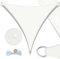 UMI Toldo Vela 3x3x3m Triangular Impermeable Vela de Sombra Protección Rayos UV Toldos Exterior Terraza para Patio Jardín- Crema