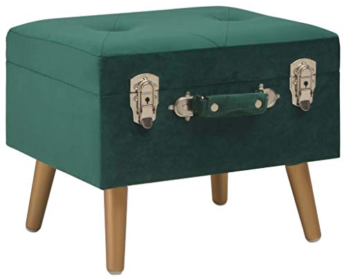 ZQQLVOO Bettbank Hocker mit Stauraum Flur Möbel Hocker mit Stauraum 40 cm Grün Samt