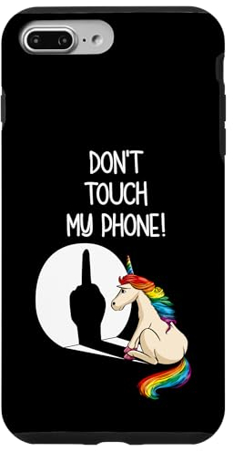 Einhorn Handyhülle Lustiges Einhorn Dont Touch My Phone Hülle für iPhone 7 Plus/8 Plus