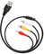 BENACES Cavo da USB a 3 RCA, 1,5 m USB maschio a 3 RCA maschio, splitter audio video AV composito cavo adattatore per TV/Mac/PC