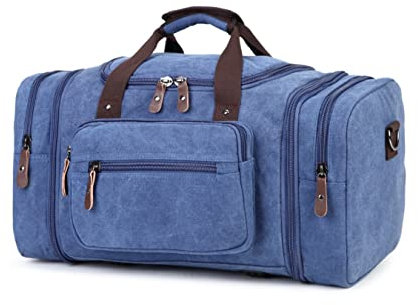 Sechunk Duffle Bag Canvas Leder Große Outdoor Schultertasche, gelb, Einfach und einfach