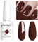 Vishine 8ML Gel-Nail-Polish 1Pcs Dunkles Braun Gel-Polish Langanhaltend Nail-Art Maniküre Salon zu Hause, L039