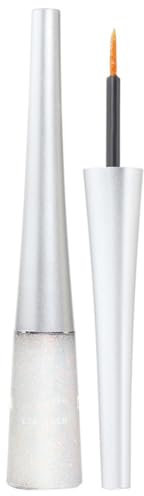 Glitter Eyeliner Flüssig Weiß Metallic Eyeliner Glitzer Langanhaltend Pigmentiert Wasserfest Glitter Eye Liner Schminken Glitzer Augen Make up Glitter Liquid Eyeliner White(Weiß #9)