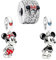 RMMY Charm The Mouse Couple and Clip Charms Anhänger für Armband Halskette Muttertag Geschenk für Frauen 925 Sterling Silber Beads with Zirkonia Schmuck