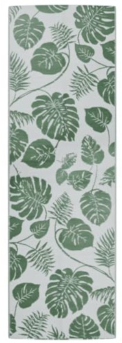 vidaXL Outdoor Teppich, Gartenteppich Beidseitig, Balkonteppich Terrassenteppich UV-beständig, Läufer Teppich für Balkon Terrasse, Grün 80x250cm PP