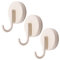 ZHMEINA Lot de 3 crochets à ventouse de salle de bain, crochets à ventouse robustes en plastique pour porte en verre, miroir, carrelage, peignoir et serviette (blanc)