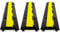 Izrielar Lot de 3 Tapis de Protection à 2 Canaux - 100 x 25 x 5 cm - Pont pour Câbles - Protection Contre les Débordements - Sol en Caoutchouc Thermoplastique Standard