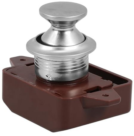 OSALADI Serrure À Bouton-poussoir Pour Camping-car - Loquet De Porte Pour Portes Intérieures Finition Élégante Abs Et Alliage De Zinc Installation Facile