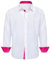 Barry.Wang Chemises habillées contrastées à manches longues pour homme - Chemises classiques et formelles boutonnées - Chemises de travail pour fête de mariage, Blanc et rose vif, S