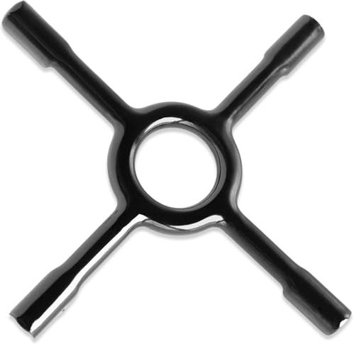 CHEFZOCO Soporte para hornillo de gas, Reductor de llama, Adaptador de cocina de gas, Reductor cocina de gas, Base para hornillo de gas, Rejilla reductora para quemadores, Cerámica, 13 cm, Negro