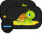 AlmaLuna | Tendine Parasole Auto Bambini - Protezione Solare 99% Dai Raggi UV - 2 Pezzi 51x31 cm 80g/m2 - Accessori Macchina Per Interno Tende Oscuranti - Design Neonati E Bimbi (Tartaruga)