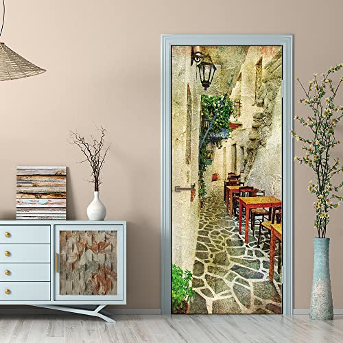 VIRANDA 3D Türtapete Selbstklebende Aufkleber Vinyl Türposter Wasserdichte Türschutzfolie Tranquility Fototapete für Zuhause Dekor 77x200cm