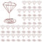 Minnhua 30 Pièces Porte Photo Métal, Conception Unique Porte Nom Table, Support Photo, Numero de Table Mariage Porte Etiquette pour Banquets Fêtes Saint Valentin (Or Rose Diamant)