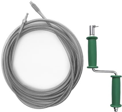 Asaiy Rohrreinigungsspirale, Flexible Spirale mit Kralle - Umweltfreundliche Lösung für hartnäckige,Geeignet für Toiletten Verstopfung lösen, Kanalisation, Badewanne（5m * 10mm）