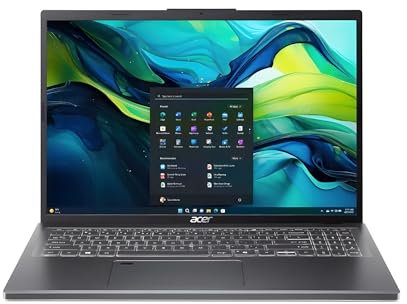 acer Aspire 16 A16-51GM-7220 16 Laptop | Intel Core 7 150U | 16GB RAM | 1TB SSD | Nvidia GeForce RTX 2050 4GB | RJ-45 Port | 16:10 IPS Display | Windows 11 Home | Grey