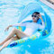 Flotteur De Matelas Gonflable Piscine Adulte, Flotteur De Piscine avec Auvent, Matelas Pneumatique Flottant 145 X 95 Cm, Accessoires Piscine Adulte pour Plage, Bassins, Lac & Fêtes (Bleu)