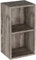 Blisswood Wooden Book Shelf Unit 2-tier Tall Freestanding Bookcase with Storage Shelves Cube Unit for Living Room, Bedroom, Office Bookshelf with CD Storage & Display Cabinet (Coach Wood)