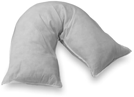 Home Sweet Home UK V Shaped Pillowcase Plain Soft Brushed Microfibre Easy Care, Neck & Back Support Orthopedic Pregnancy Pillow Cover - V Pillow Case Cover only