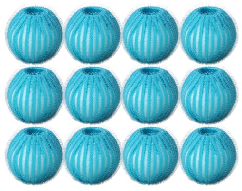 YAOYYG 12 Piezas Atrapa Pelos Lavadora, Quita Pelusa Cabello De La Ropa En La Lavadora, Bolas Quita Pelos Mascota, Reutilizable, Atrapa Pelos Lavadora Mascotas