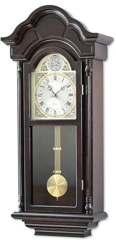 AYRELY® Große Vintage Standuhr 91 cm mit Pendel und Eschenholzrahmen – Klassische Wanduhr mit Stunden- und Viertelstundenschlag für Wohnzimmer & stilvolles Home-Dekor
