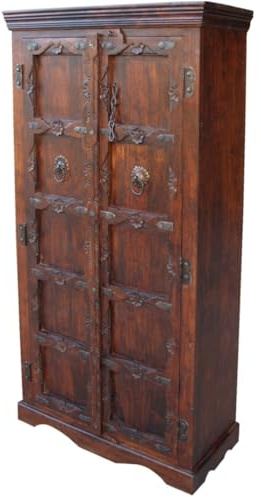Schrank, Kleiderschrank, Massivholz, Kolonialstil, handgefertigt, Modell 3