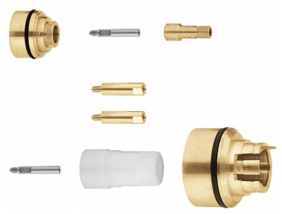 Grohe Verlängerungsset (27,5 mm, passend zu 35500000, Anwendung Wannenthermostat mit Aquadimmer) 47781000 Silber