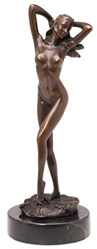 Bronzeskulptur Frau 30cm Erotik Bronze Akt Skulptur Bronzefigur im Antik-Stil