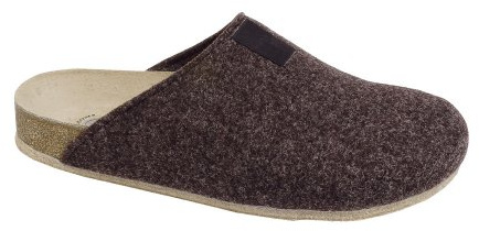 Weeger Bio-Hausschuh-Pantoffel Tweed braun Gr. 40