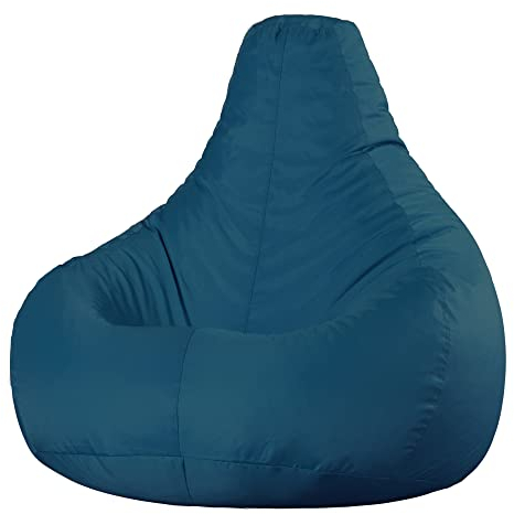 Bean Bag Bazaar Dalton Gaming Sitzsack für Erwachsene, Blaugrün, Outdoor Sitzsack mit Füllung, Bean Bag, Wasserabweisender Stoff, Bequemer Sessel für Wohnzimmer, Garten, Terrasse