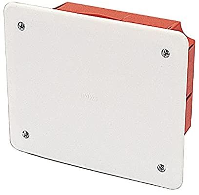 Poly Pool PP0586 Unterputz-Abzweigdose mit Deckel, Abmessungen außen: 119 x 96 x 45 mm, Weiß
