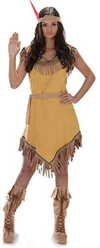 karnivalcostumes Karnival - Indian Girl Kostüm, Mädchen, 81048, Braun, M
