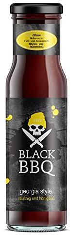 Black BBQ georgia style. rauchig & honigsüß BBQ Sauce | Pulled Pork | Steak |Barbecue | Burger Sauce | Grillsauce | Hamburger Sauce | Marinade | Dip | rauchig, süß