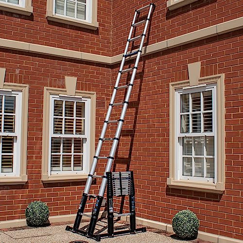 3.87m Telescopic Ladder with Unique Soft Close Technology.