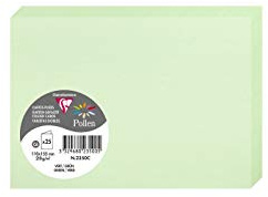Clairefontaine 2350C Packung mit 25 Doppelkarten Pollen, 210g, in Format C6, 110 x 155mm, grün