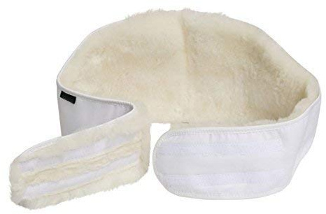 Hollert German Leather Fashion Lammfell - NIERENGURT Lammfellwärmer Nierenwärmer Rückenwärmer S-3XL Größe XL, Farbe Weiß