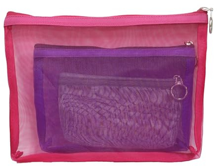KnitPro Vibrance MESH Zipper Pouches: Set of 3, Assorted