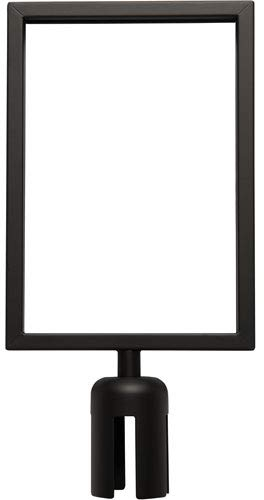 Info-Tafel A4/A3 quer für Pfosten mit Gurtbänder (Schwarz, A4 Vertical)