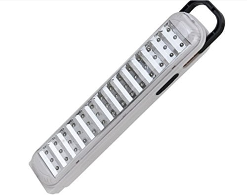 LeoFla Luce di Emergenza Torcia Portatile Lampada Ricaricabile Bianca 42 LED con Cavo, Variabile, Media