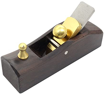 Ticfox Mini Avión de Mano de Ébano, Mini Cepillo Carpintero, Carpintería Plano Herramienta de artesanía en madera para biselar Pulido para Carpintería, Recorte, Cepillado de Madera