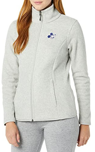 Amazon Essentials Disney | Marvel | Star Wars | Princess Giacca in Pile con Collo a Lupetto con Cerniera Intera Donna, Happy Mickey, XL