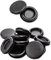 UKCable-Ties 10Pack Black PVC Rubber Closed Blind Blanking Hole Wire Cable Grommets (25mm)