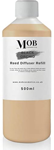 Moments of Bliss Cosmetics 500ml Designer & Fine Fragrance Reed Diffuser Oil Refill - Highly Concentrated - Made to Order! (Black Orchid)