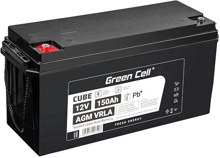 BATERÍA GREEN CELL AGM VRLA 12V 150AH PARA EMBARCACIONES E INSTALACIONES FOTOVOLTAICAS