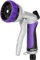 RESTMO Hose Pipe Spray Gun, Heavy Duty Garden Hose Spray Gun, High Pressure Hose Nozzle, Metal Hand Sprayer with 7 Patterns and Water Flow Control, Ideal to Water Plant & Lawn, Wash Car & Pet (Purple)