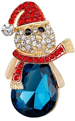 lin Kristall-Weihnachtsbrosche – weibliches einfaches Weihnachtsbaum-Anstecker-Corsage-Zubehör Accessoires für Kleidung
