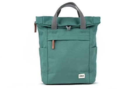 ROKA London Finchley A Small Sustainable Canvas Backpack, graugrün, S