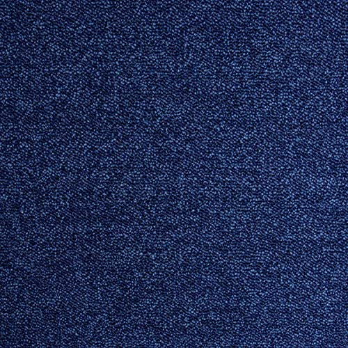 Teppichboden dunkelblau Meterware in 400 cm und 500 cm Breite ideal für Flur und Büro mit Schlingen Oberfläche strapazierfähig (4 m x 4 m)