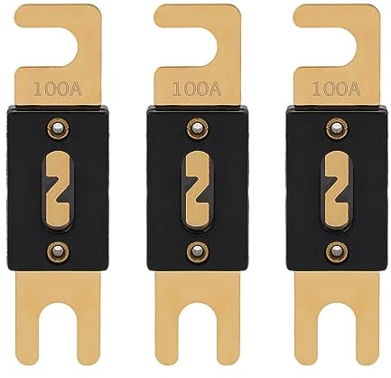 VEXUNGA ANL Fuse 100A Blade Fuses 100 Amp 32VDC 100Amp Gold for Car Audio Video System (Pack of 3Pcs)